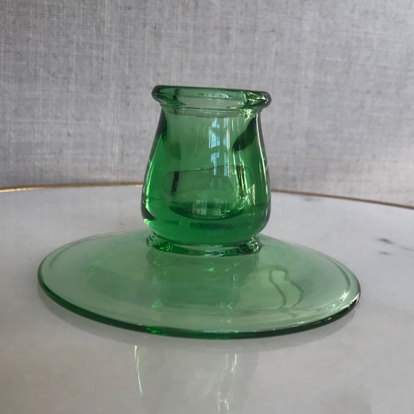 Antique Heisey ‘MOONGLEAM’ Glass Taper Candlestick Holder - Picture 10 of 14